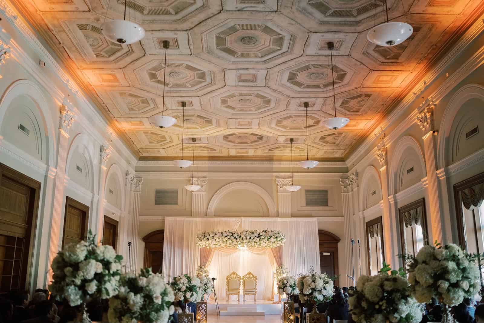 Grand cremony setup for a South Asian wedding